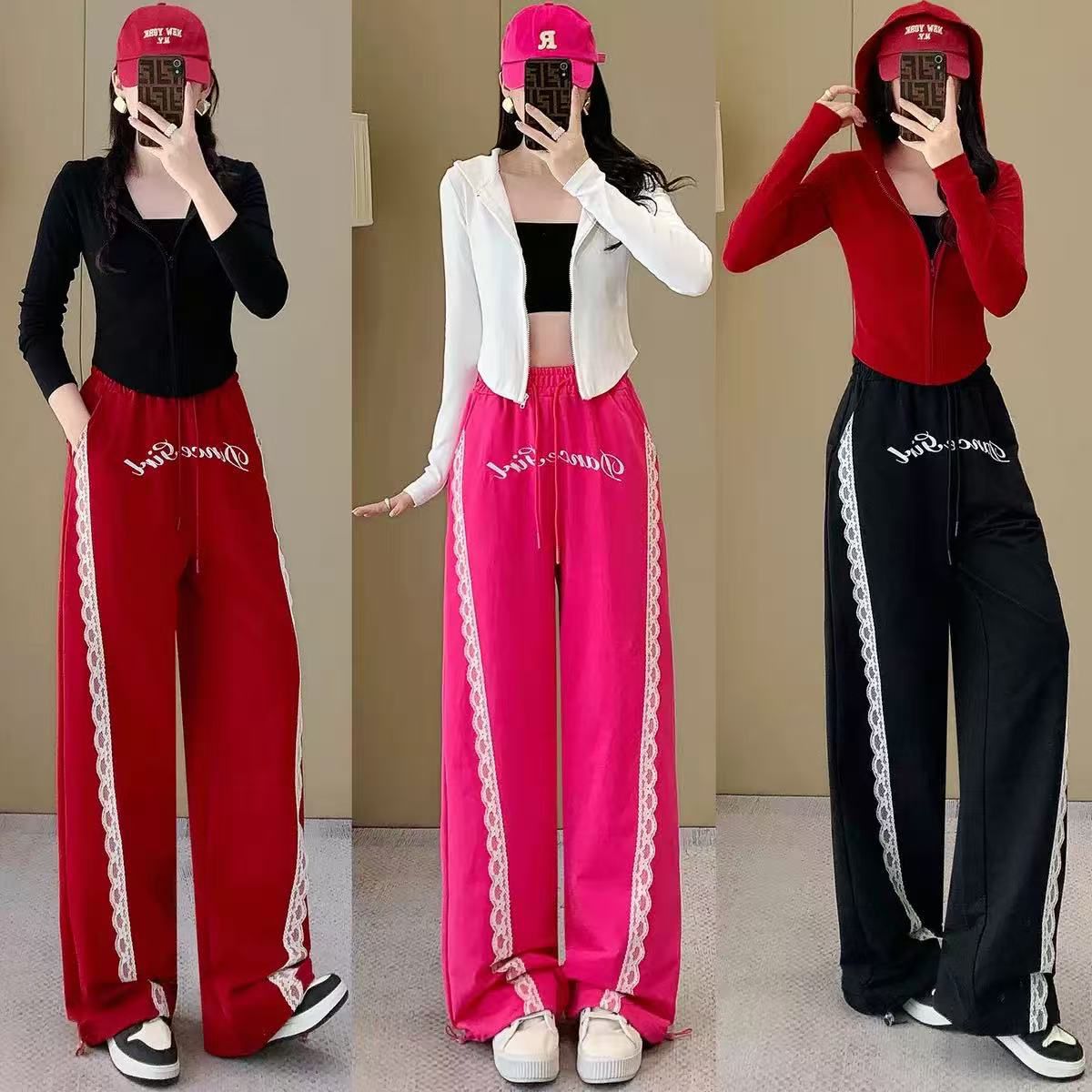 •	Nike noir .Robe femme wax rouge